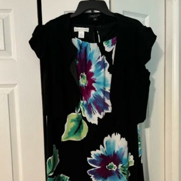 Studio by London Times Floral Dress with black Bolero Jacket - Picture 1 of 4